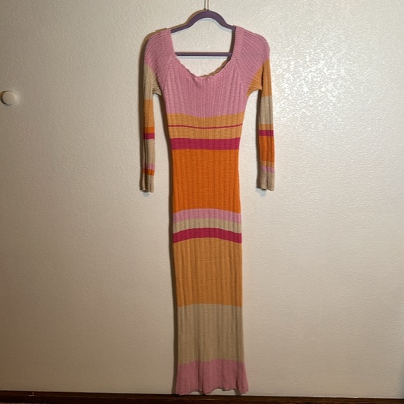 Peppermayo Knit Striped Maxi Dress Size Medium/Large - Picture 6 of 12